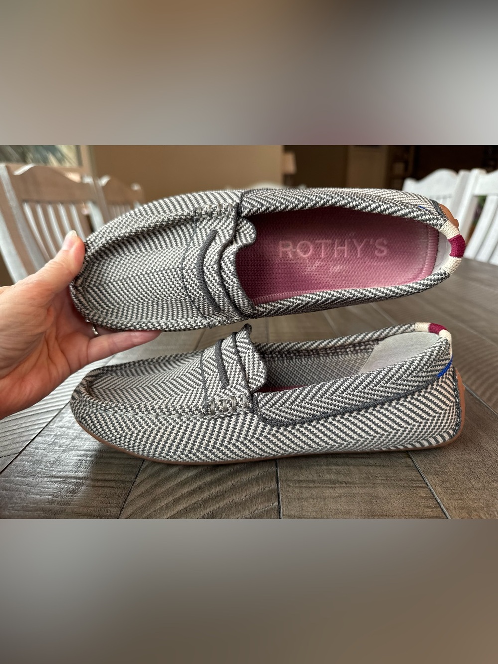Rothy's The Driver Herringbone Iron Slip-On Loafers Women’s Size 6